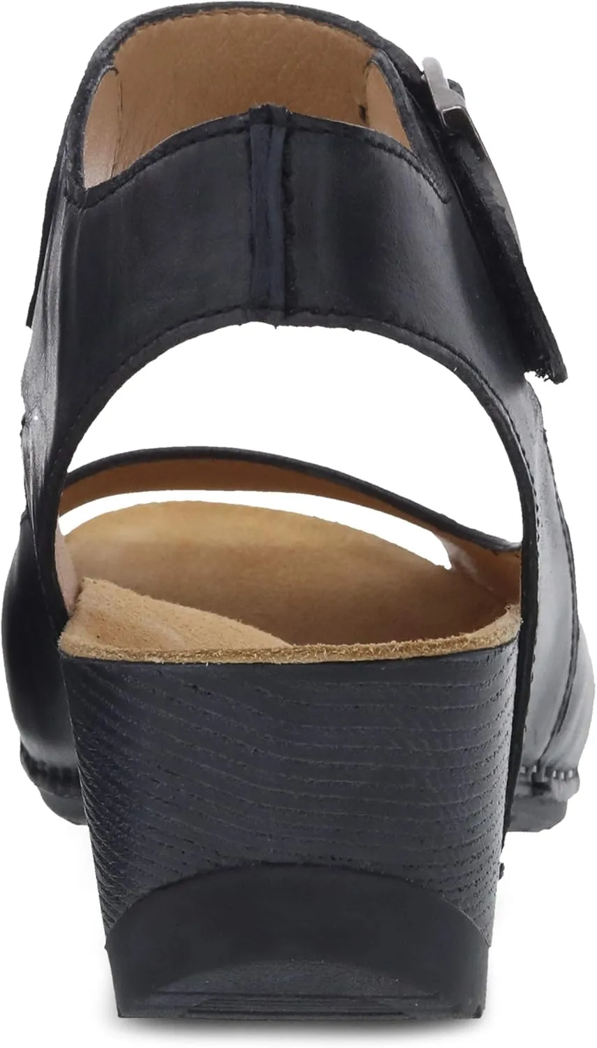 Dansko Tiana Slip-On Platform Sandal for Women – Cushioned, Contoured Footbed for All-Day Comfort and Support – Hook & Loop Strap with Buckle Detail – Lightweight Rubber Outsole