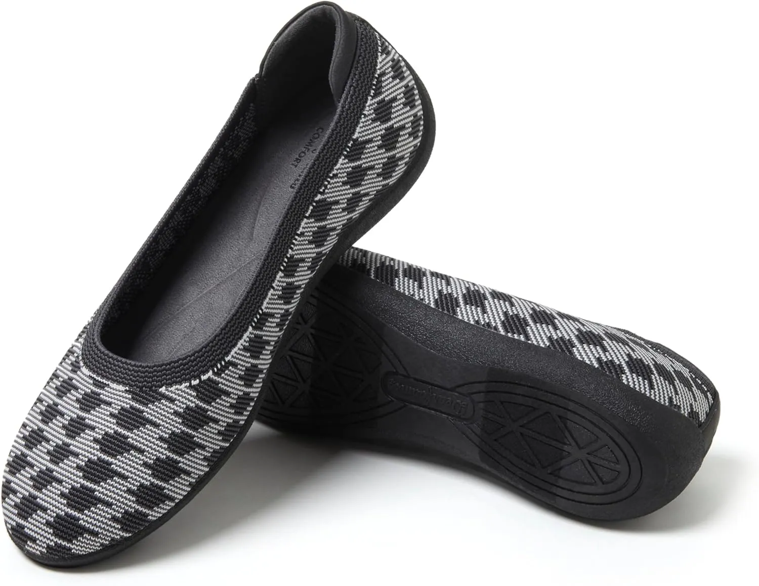 Dearfoams Women's Misty Fashion Casual Slip on - Ballet Flat with Breathability, Comfort, and Arch Support