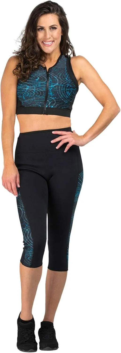 Delfin Spa Women's Heat Maximizing Neoprene Workout Capris