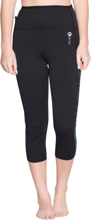 Delfin Spa Women's Heat Maximizing Neoprene Workout Capris