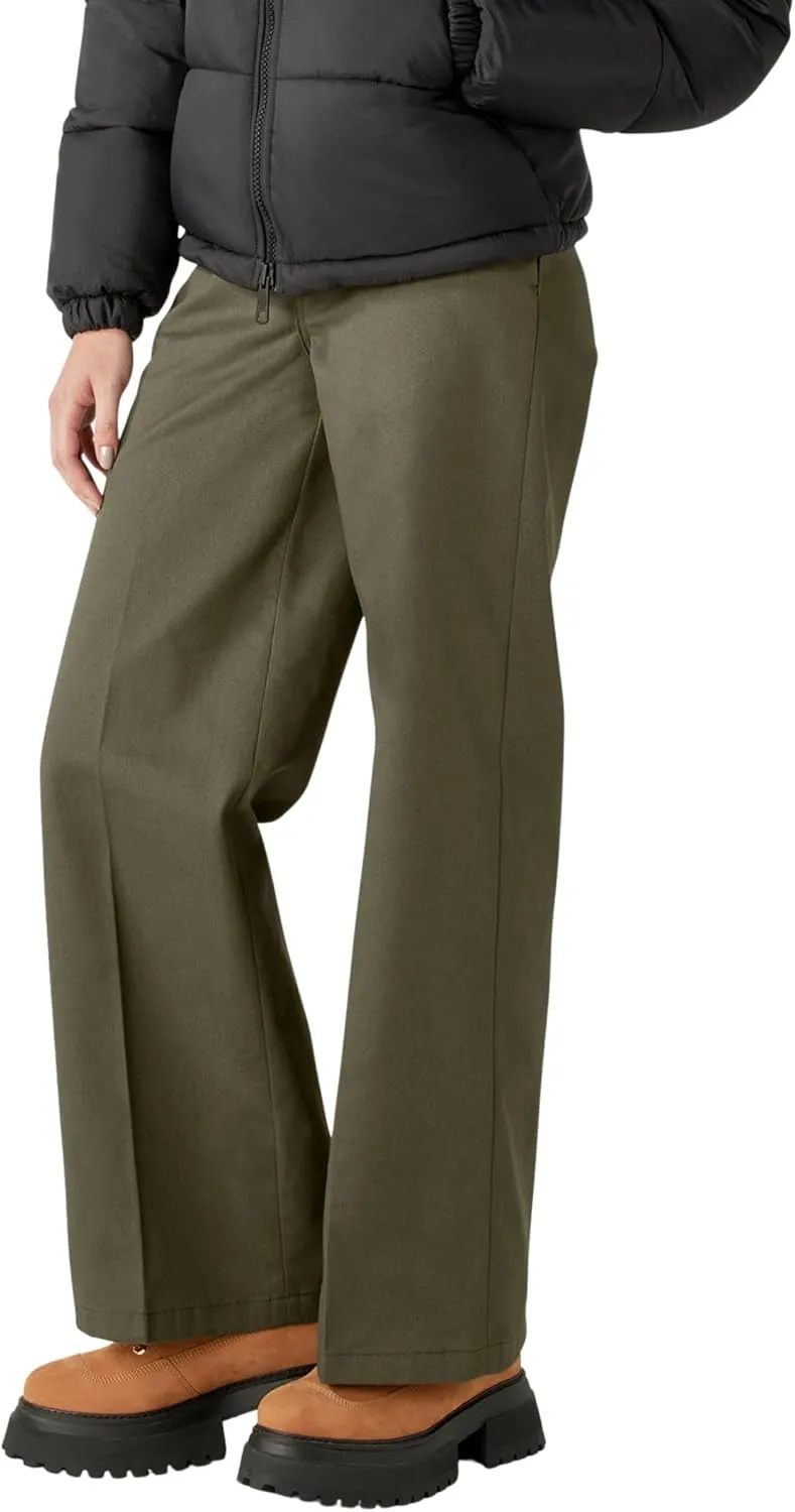 Dickies Womens Regular Fit Wide Leg Work Pants