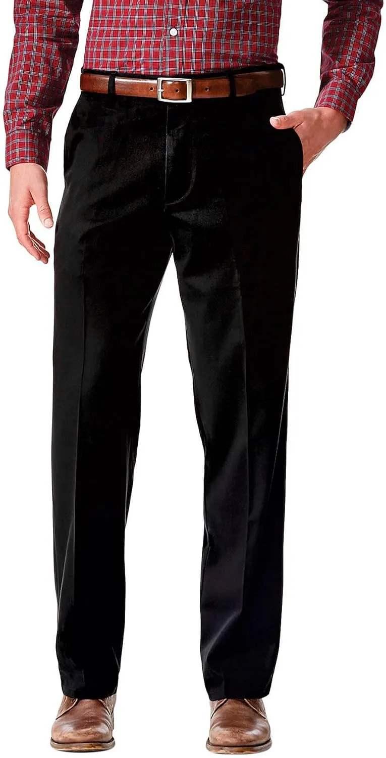 Dockers Men's Relaxed Fit Comfort Khaki Pants, Black Metal, 36W x 32L