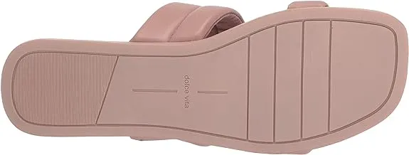 Dolce Bestseller bargain Sandals Open Leather While supplies last Rose Adore Toe Strappy Vita Squared On Slides Slip
