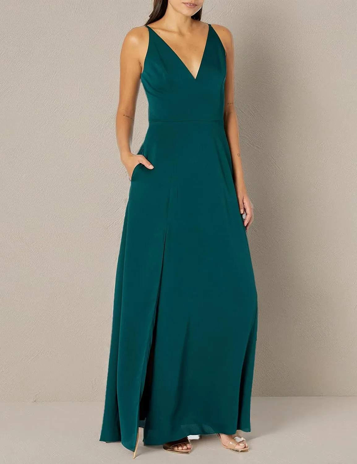 Dress the Population Women's Parker Fit and Flare Maxi Dress
