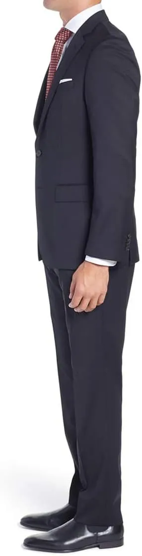 DTI Men's Classic Fit 2 Button Classic Fit Business Suit Two Piece Blazer Pant