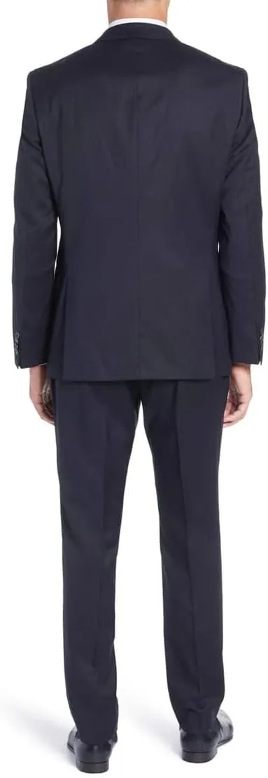 DTI Men's Classic Fit 2 Button Classic Fit Business Suit Two Piece Blazer Pant