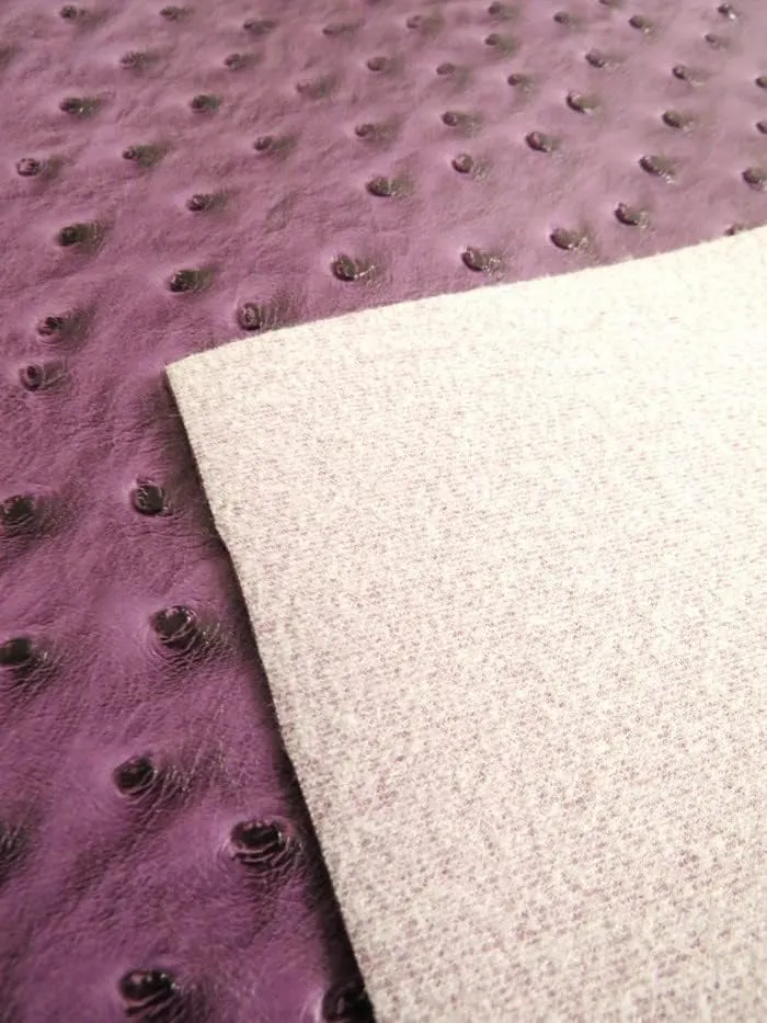 DuroLast™ Classic Ostrich Upholstery Vinyl Fabric Sold by The Yard 2 Tone Embossed Raised DIY Upholstery Accessories Apparel (Rouge Red)