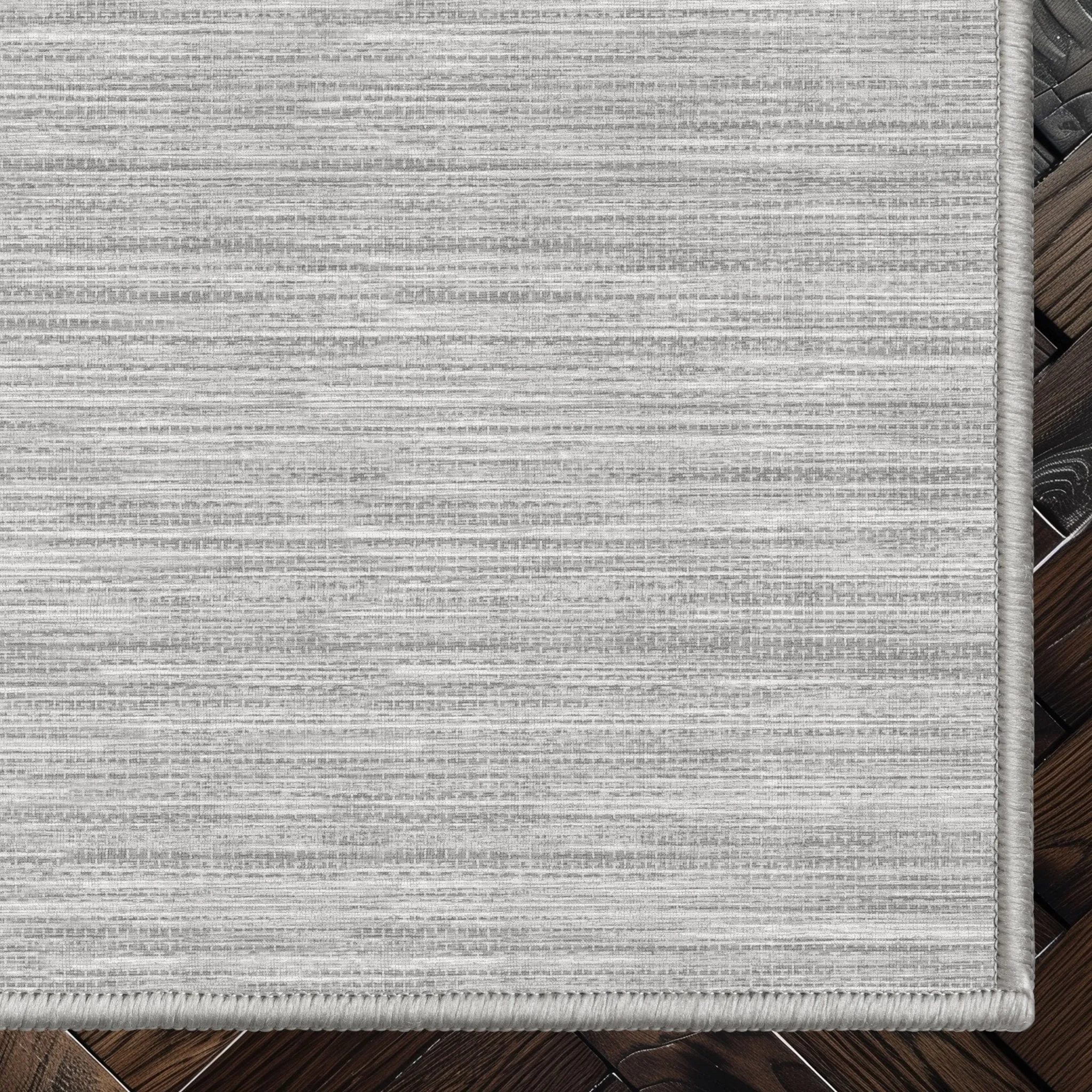 Edwin Custom Rug - Monochrome Striation , Flat Pile, Easy  Clean, Customizable for Your Space