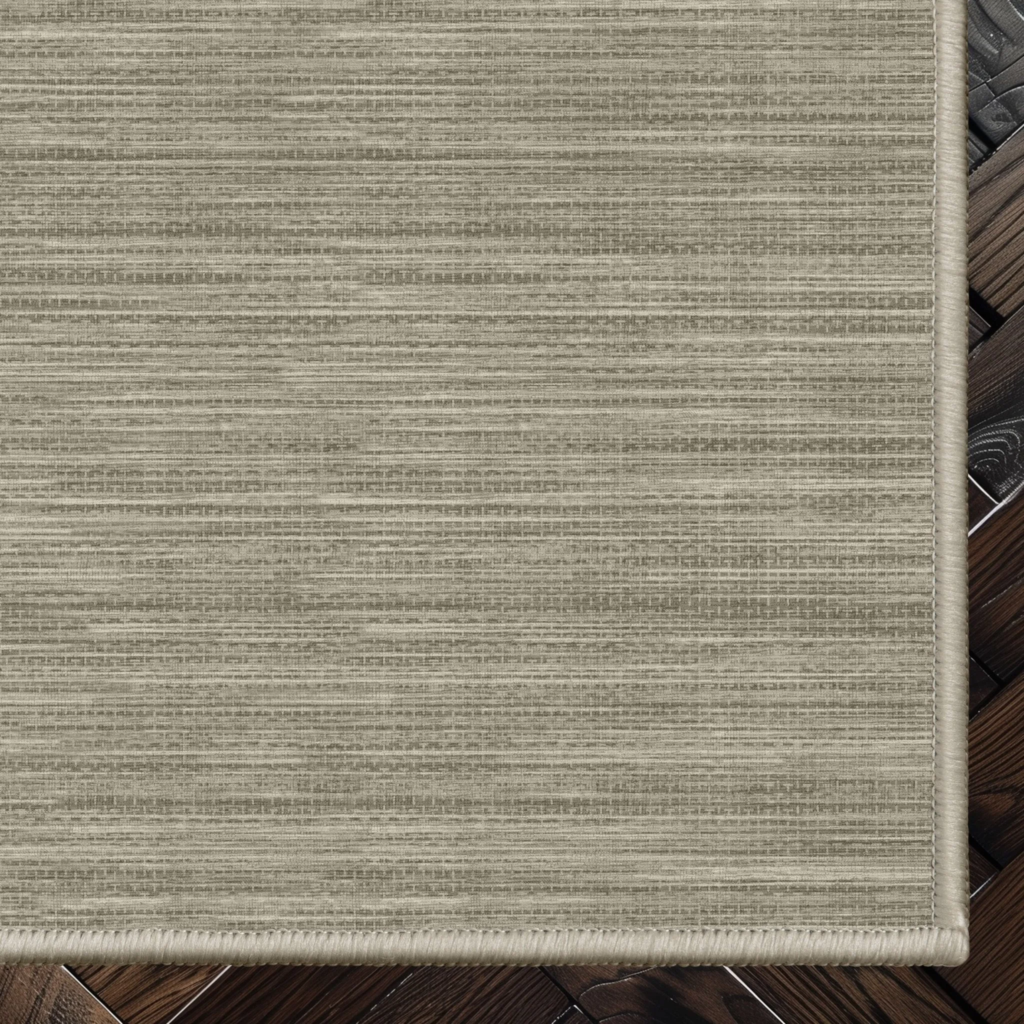 Edwin Custom Rug - Monochrome Striation , Flat Pile, Easy  Clean, Customizable for Your Space