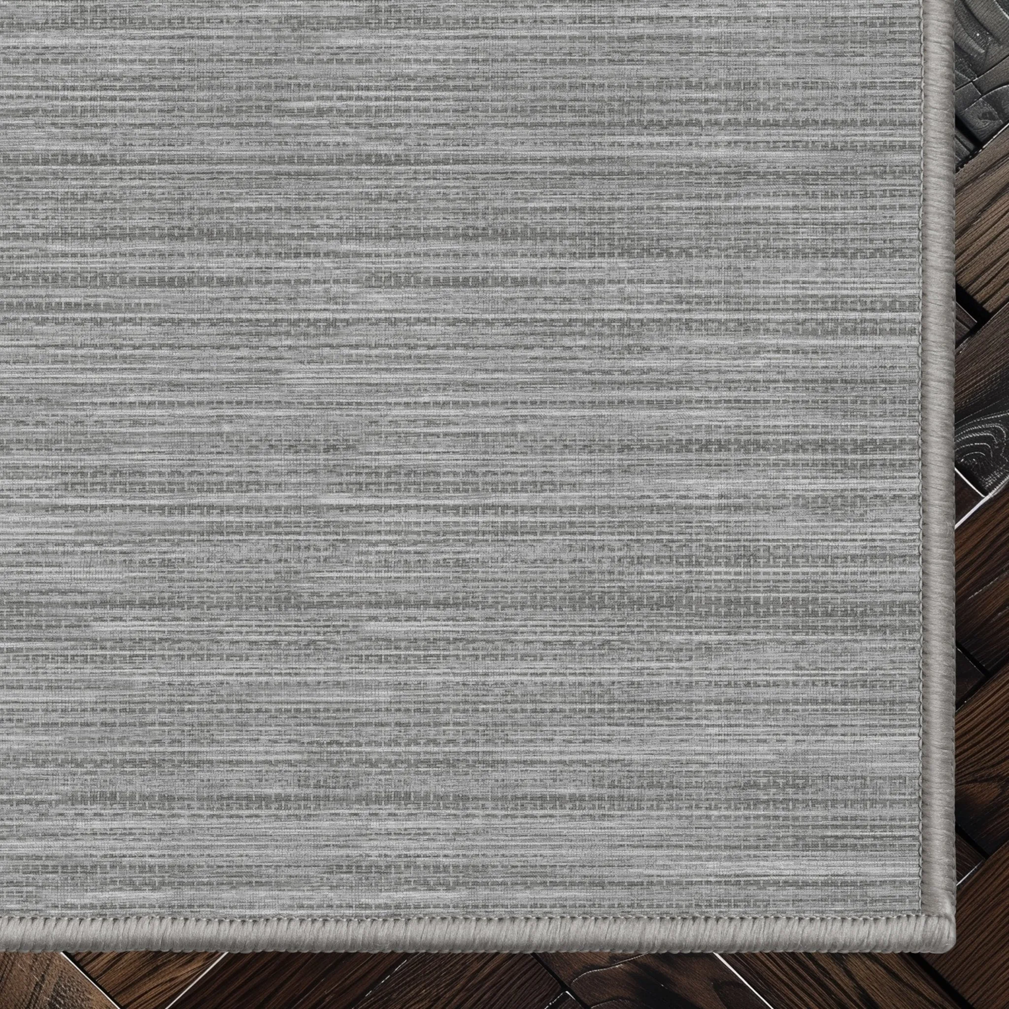 Edwin Custom Rug - Monochrome Striation , Flat Pile, Easy  Clean, Customizable for Your Space