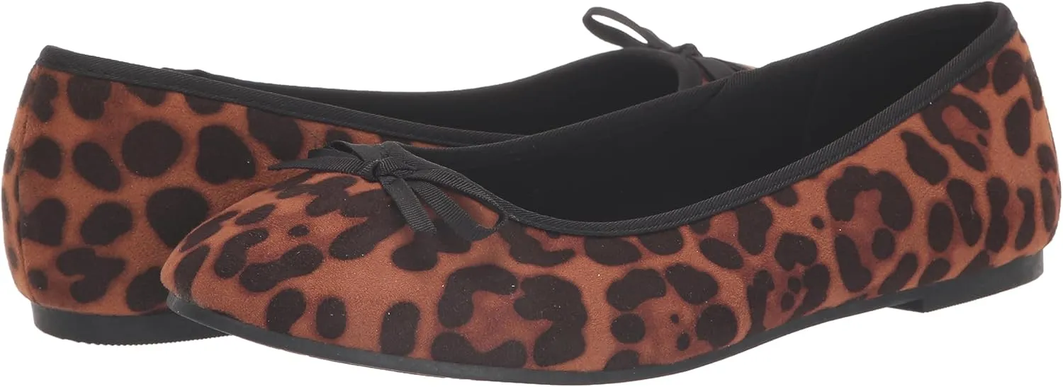 EVANS Women's Extra Wide Fit Bow Ballet Flat