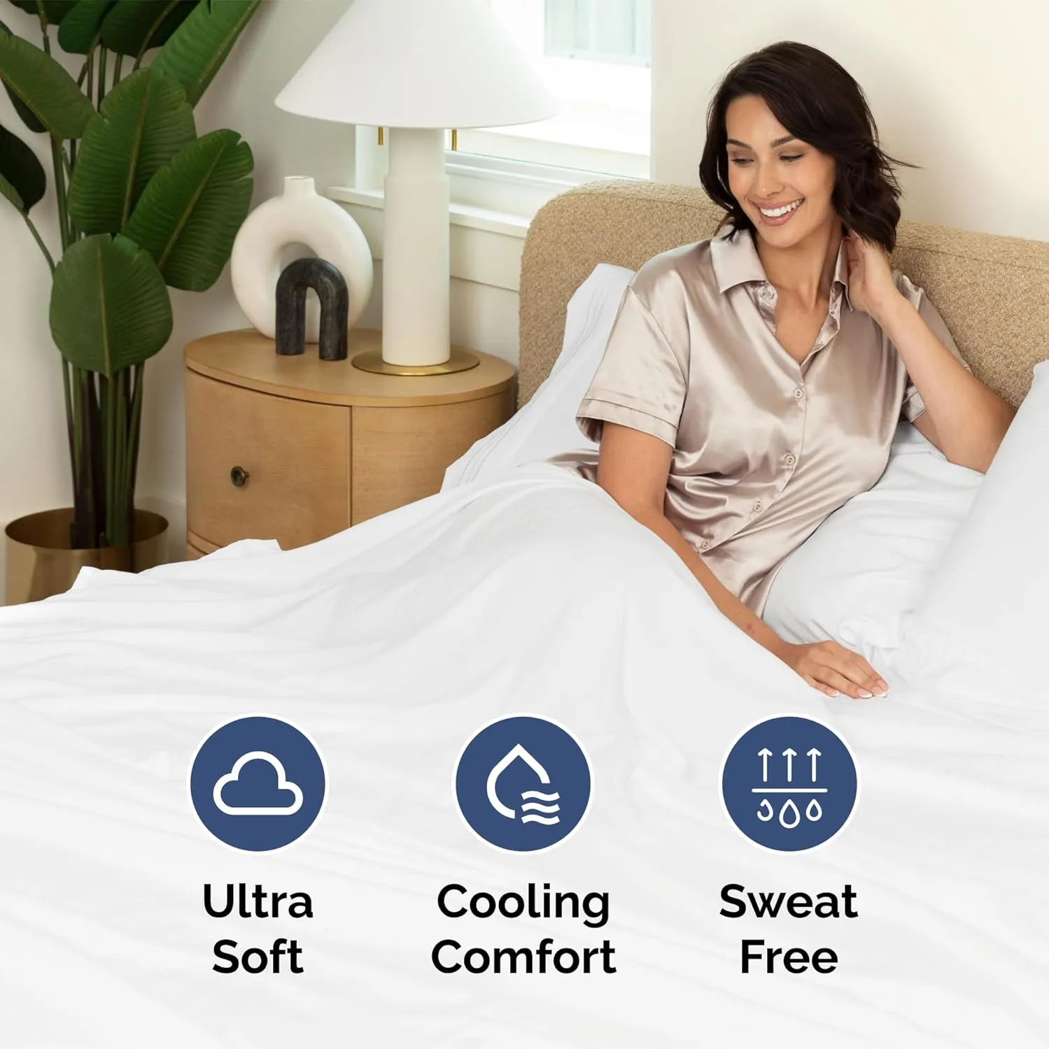 Extra Deep Cal King Sheet Set - 6 Piece Breathable & Cooling Sheets - Hotel Luxury Bedding Set w/18-24 Inch Extra Deep Pockets - Easy Fit - Super Soft, Wrinkle Free and Comfy - White, Cal King Size