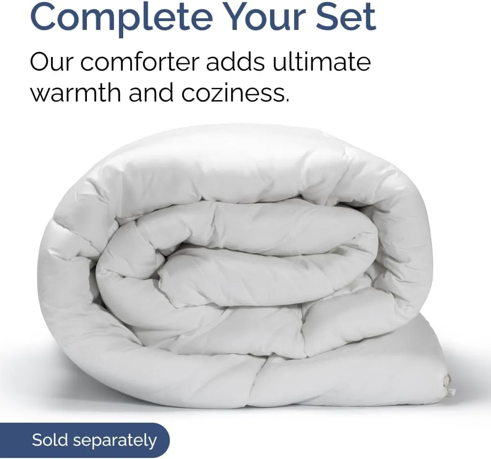 Extra Deep King Sheet Set - 6 Piece Breathable & Cooling Sheets - Hotel Luxury Bedding Set with 18-24 Inch Extra Deep Pockets - Easy Fit - Super Soft, Wrinkle Free and Comfy - Steel Blue, King Size