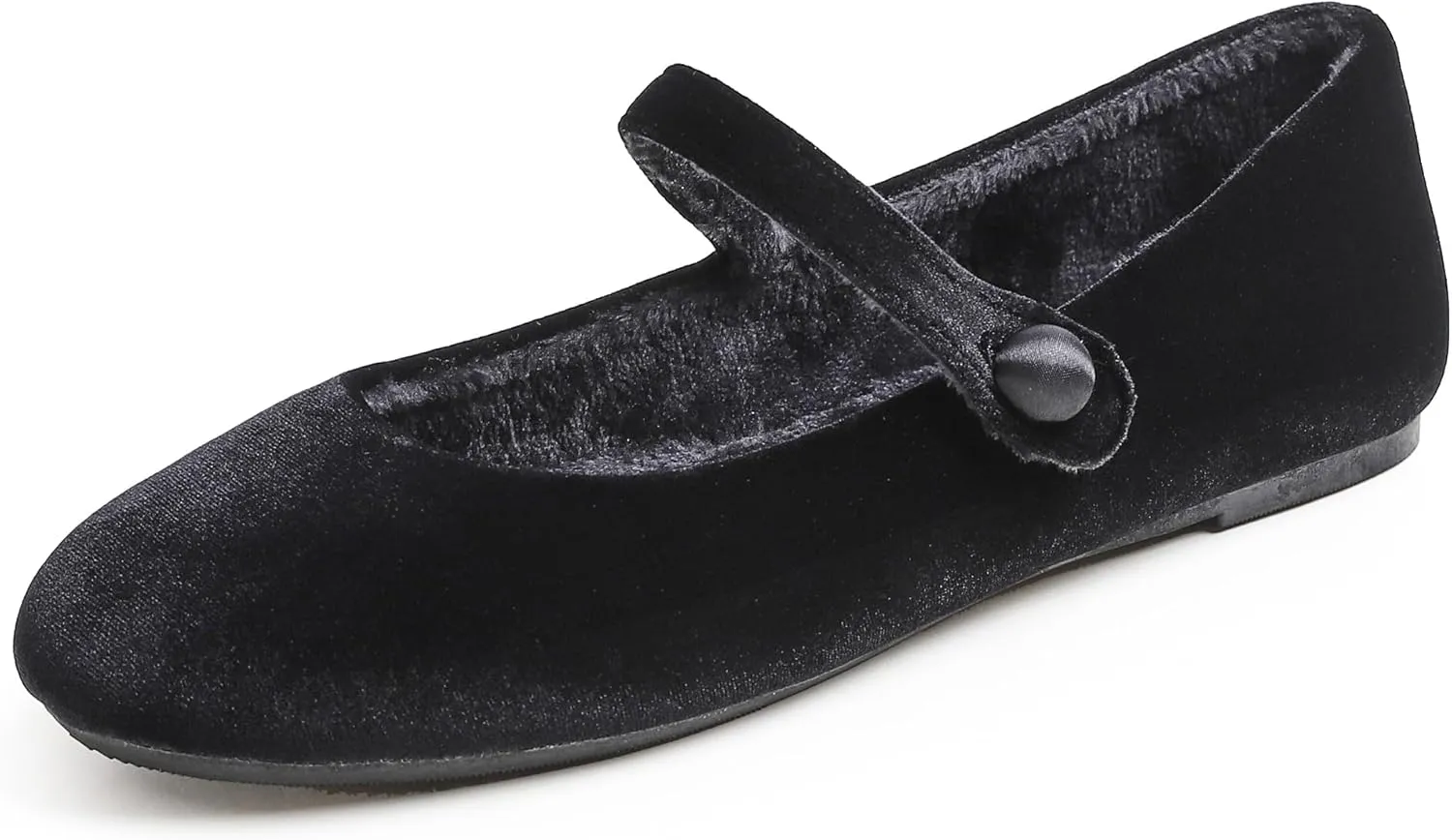FEVERSOLE Women's Mary Jane Fashion Round Toe Easy Buckle Slip On Flats