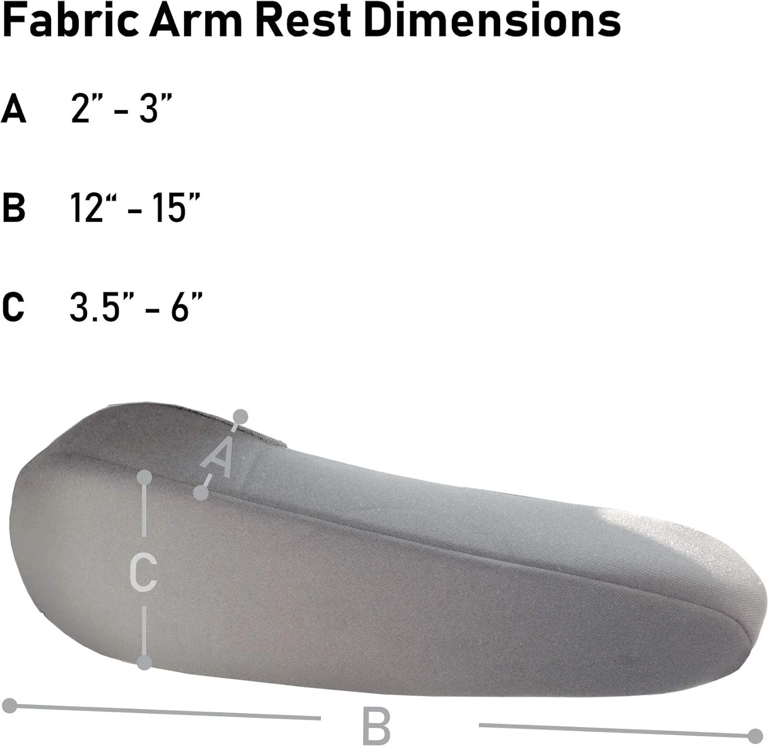 FH Group Flat Cloth Fabric Armrest Cover Semi-Universal Fit, One Pair Gray