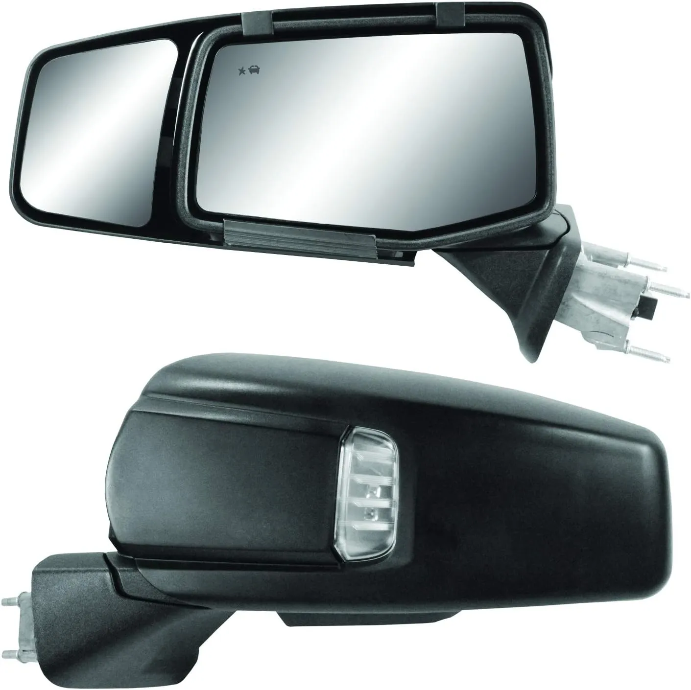 Fit System 80930 Snap & Zap Custom Fit Towing Mirror for Chevrolet Silverado 1500/GMC Sierra 1500 (2019 ), Pair