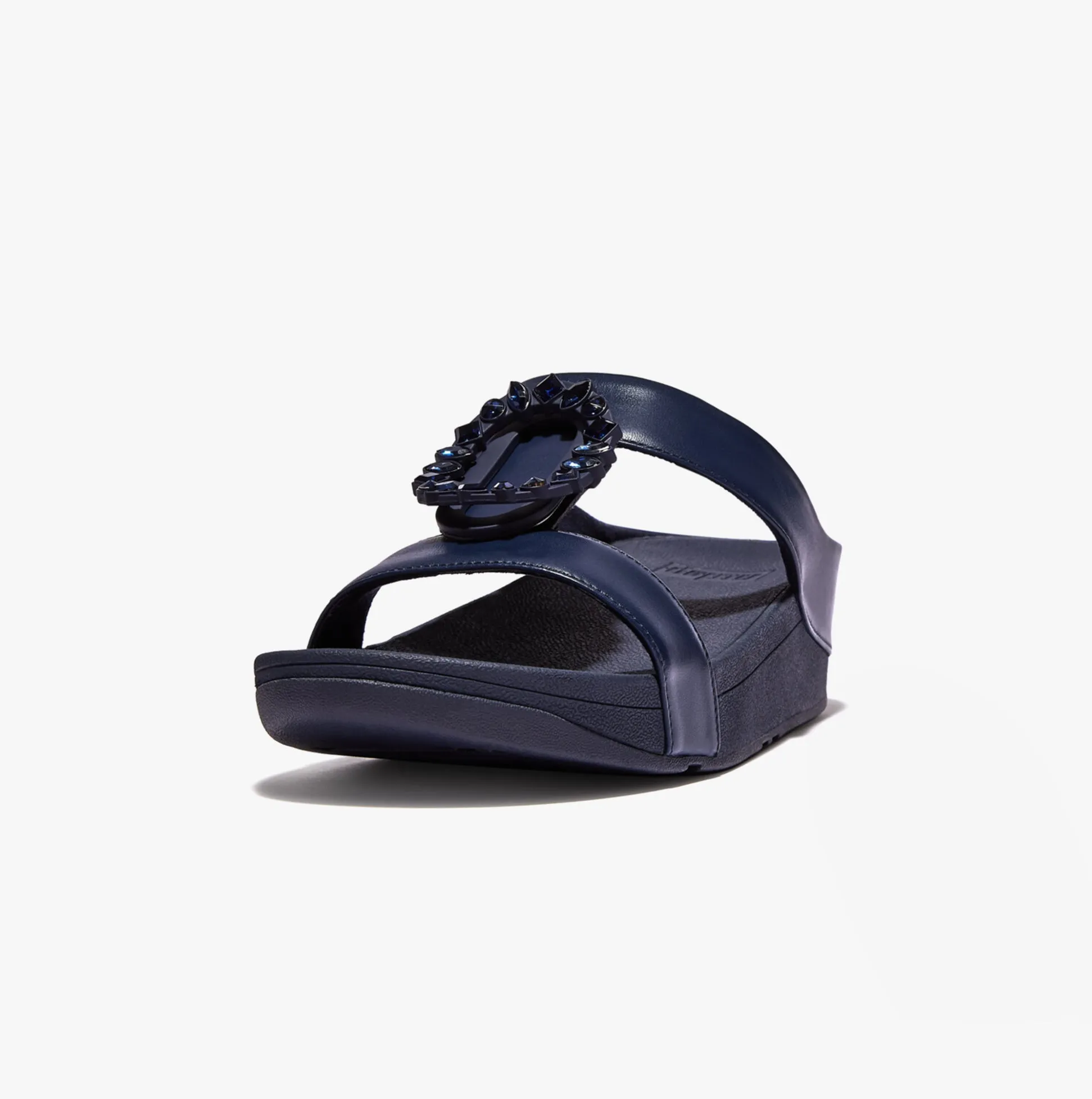 FitFlop LULU CRYSTAL Womens H-Bar Sandals Midnight Navy