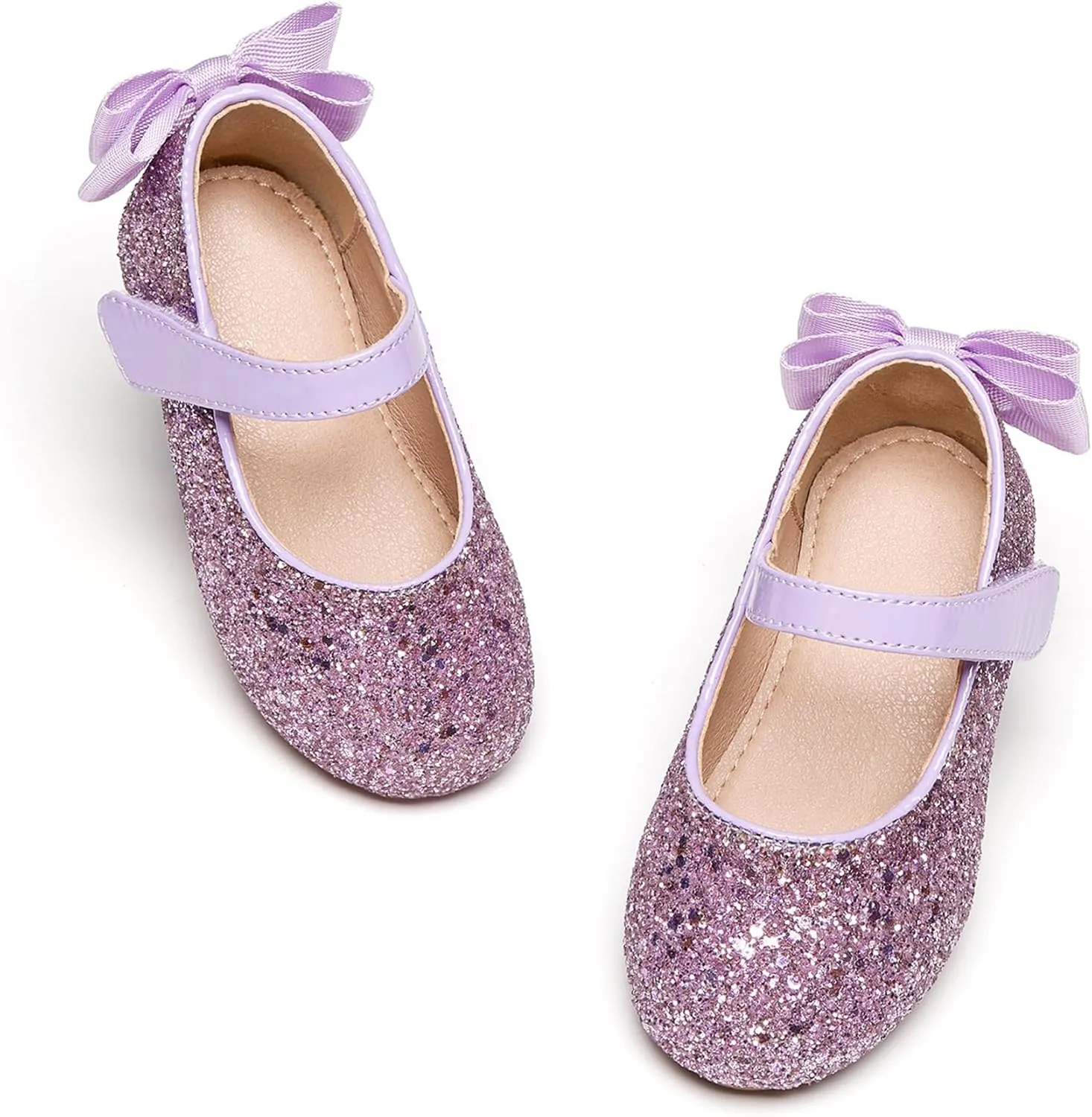 Flaryzone Toddler/Little Girls' Ballerina Flat Mary Jane Princess Dress Shoes - Wedding School Party