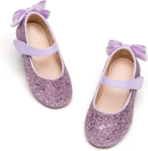Flaryzone Toddler/Little Girls' Ballerina Flat Mary Jane Princess Dress Shoes - Wedding School Party