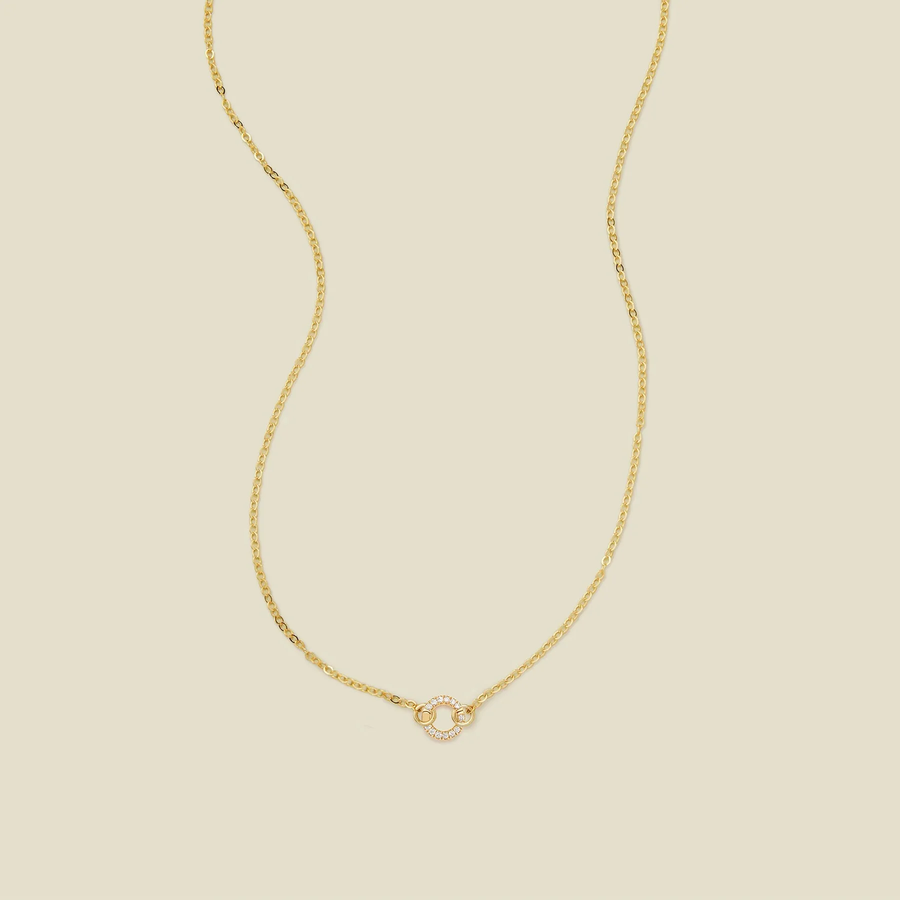 Flat Cable Charm Necklace