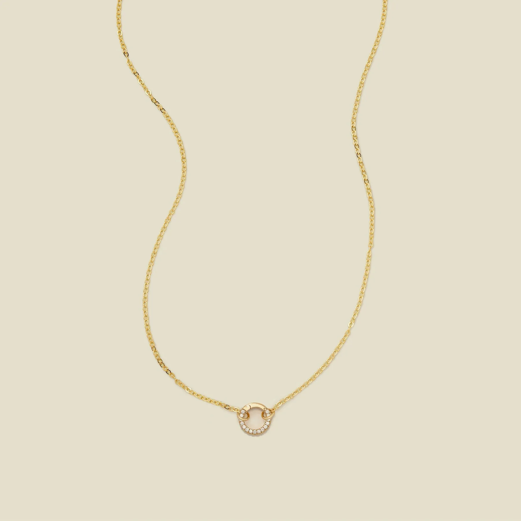 Flat Cable Charm Necklace