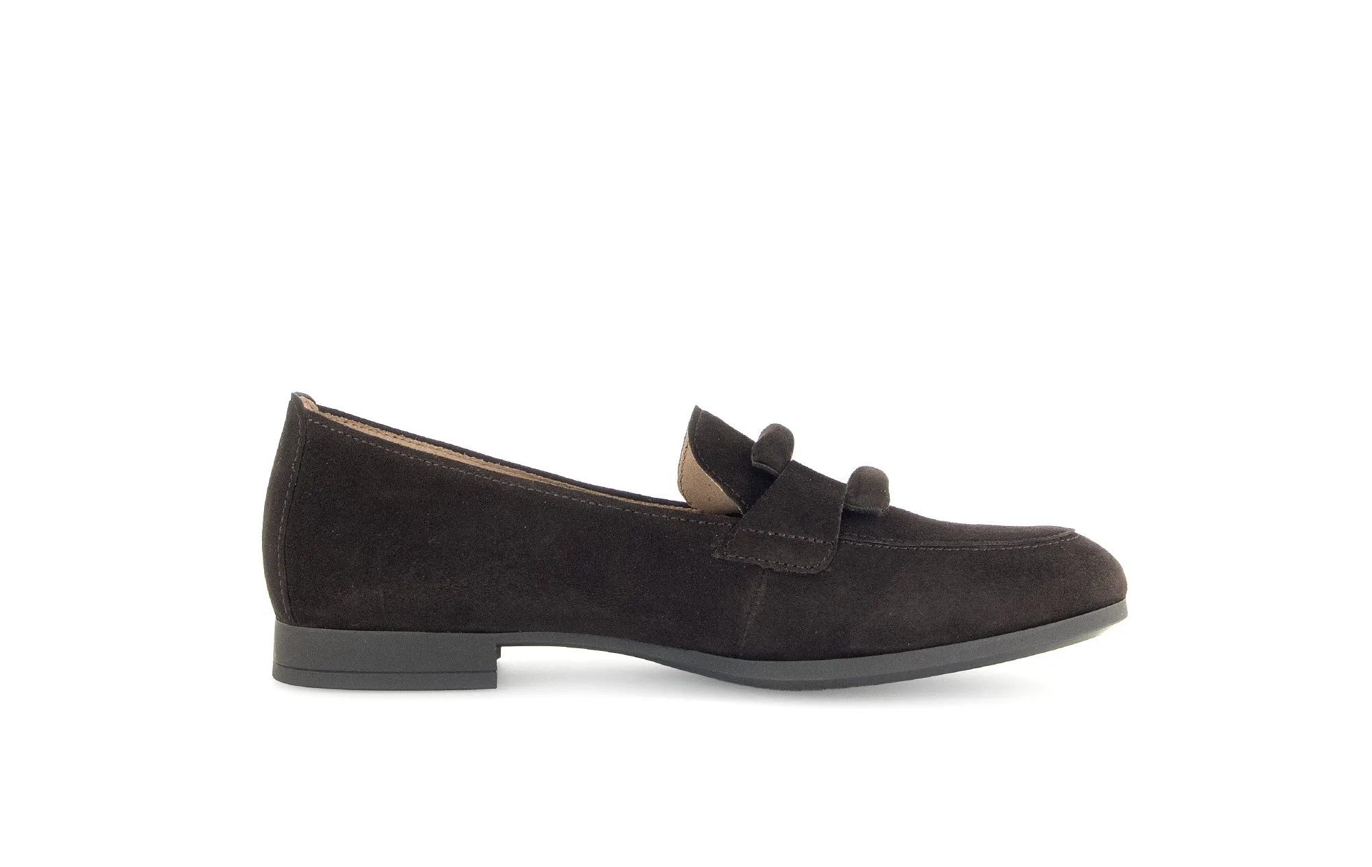 GABOR - 55.273.18 FLAT LOAFER - BROWN SUEDE