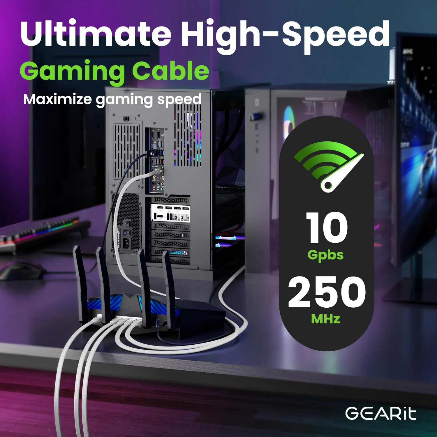 GEARit Cat 6 Outdoor Flat Ethernet Cable (100ft, White) Direct Burial Rated LLDPE Jacket - Indoor Cat6 Shielded FTP 10Gbps High Speed Gaming Computer Network RJ45 Snagless Patch Cord Internet