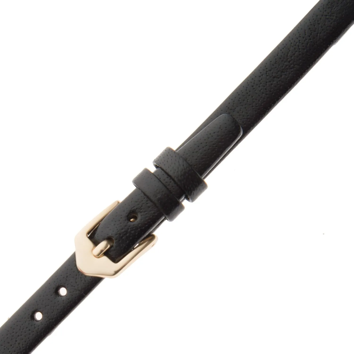 Gilden 6-14mm Flat Polished Leather Ladies Watch Band F66