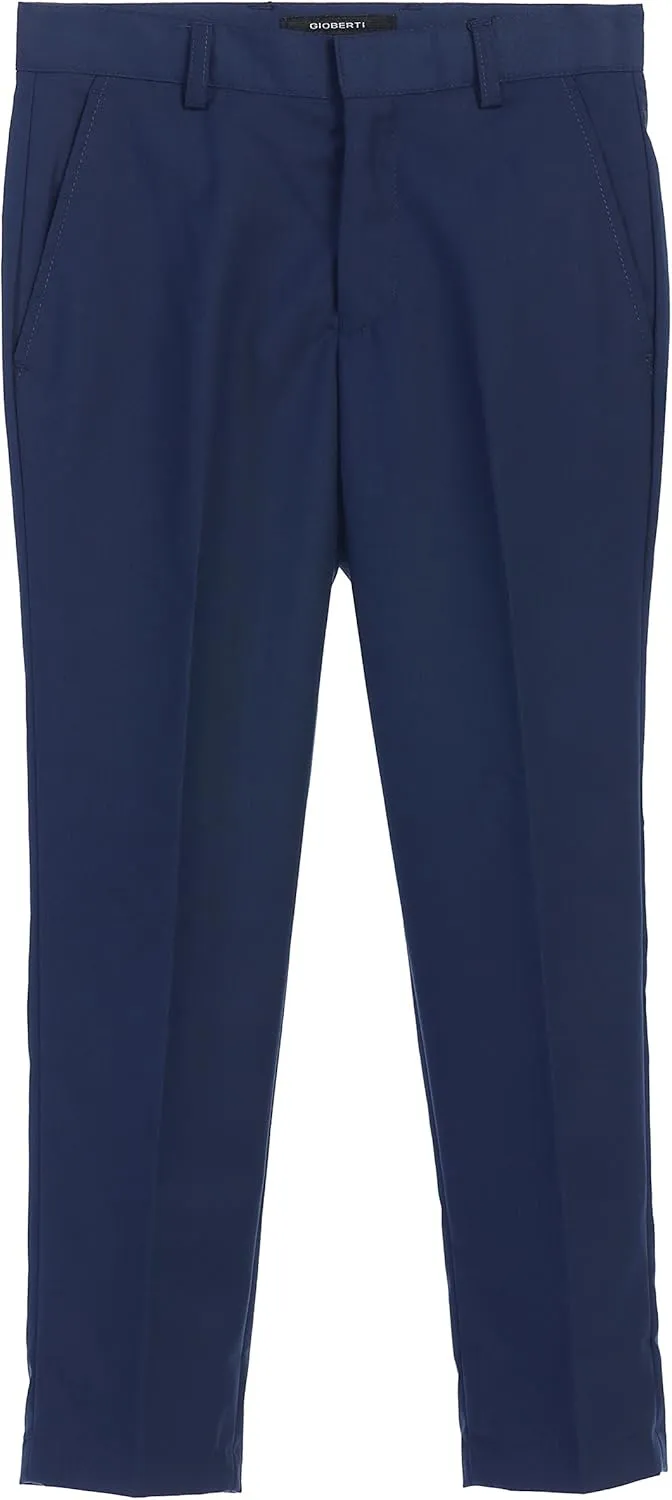 Gioberti Boys Flat Front Dress Pants