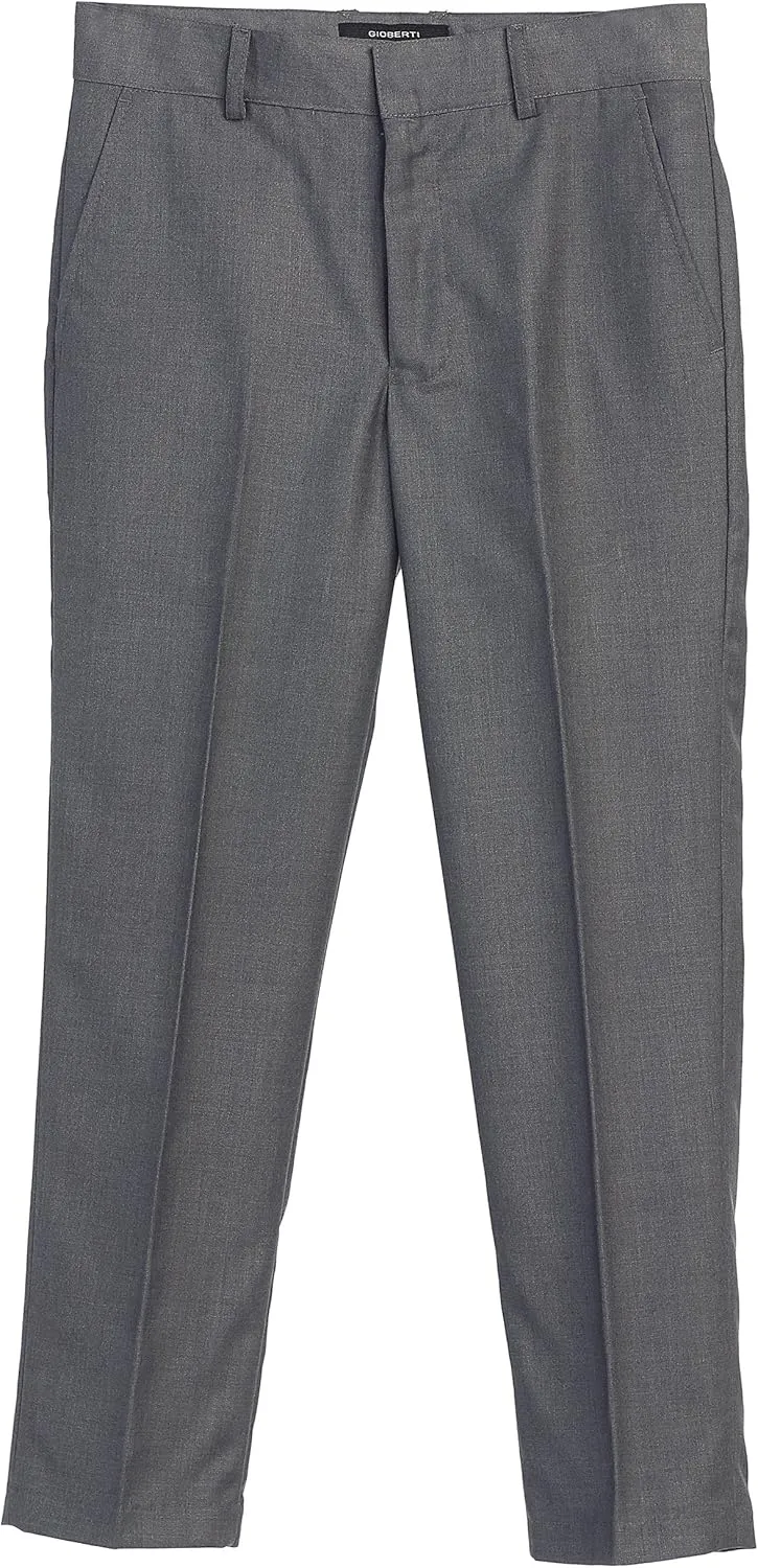 Gioberti Boys Flat Front Dress Pants