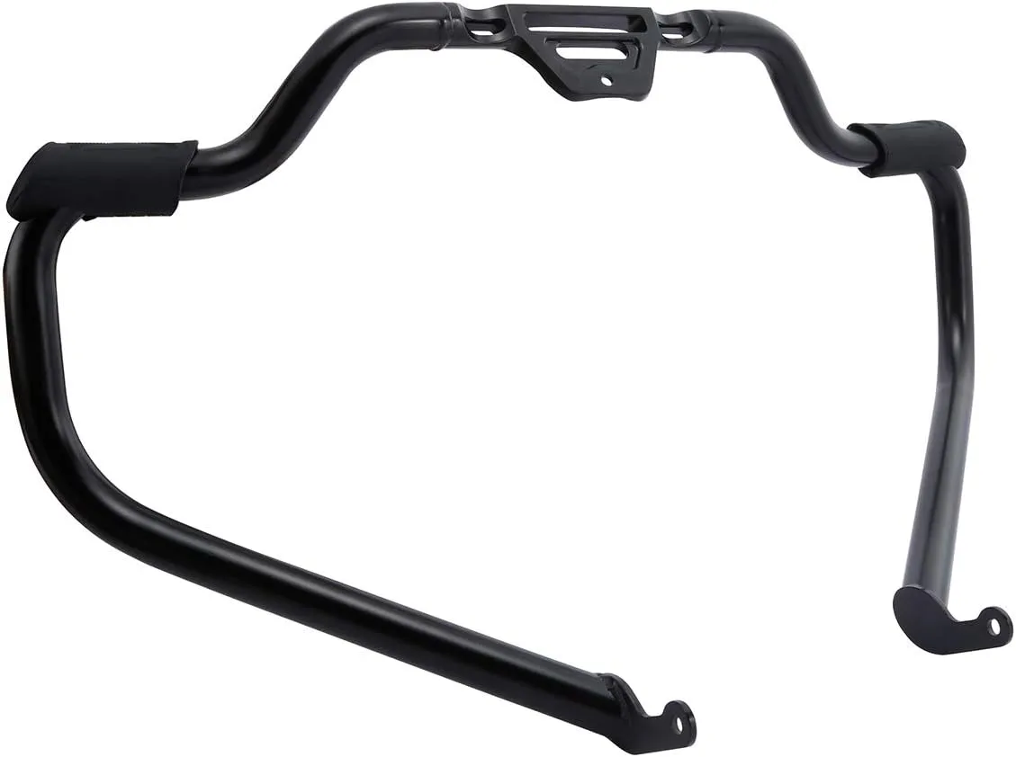 Green-L Matte Black Mustache Engine Guard Crash Bar Fit for Harley Softail Fat Street Bob Low Rider 2018-2025