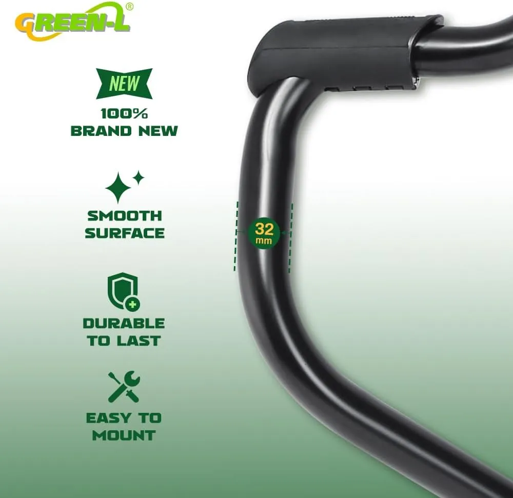Green-L Matte Black Mustache Engine Guard Crash Bar Fit for Harley Softail Fat Street Bob Low Rider 2018-2025