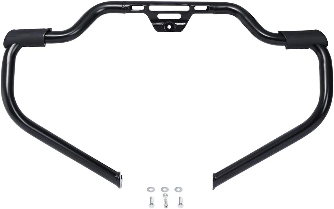 Green-L Matte Black Mustache Engine Guard Crash Bar Fit for Harley Softail Fat Street Bob Low Rider 2018-2025