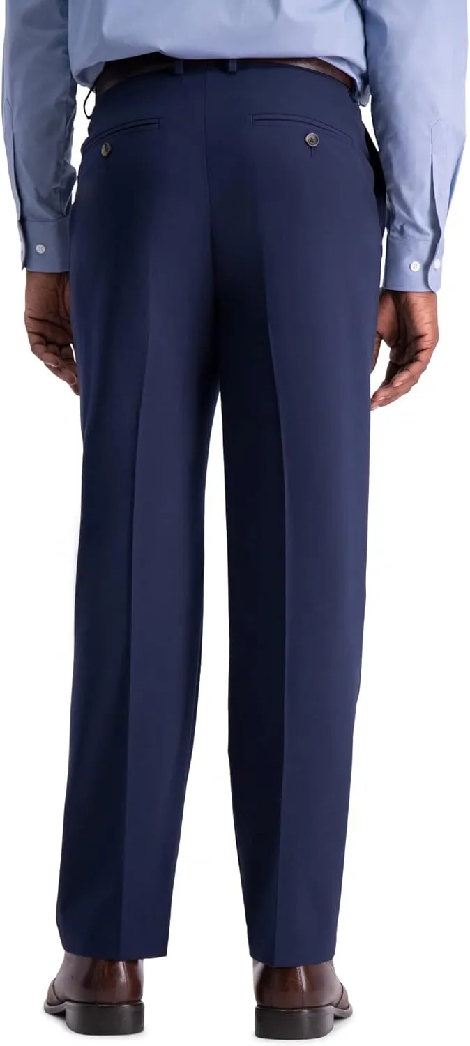 Haggar Men's Classic Fit Flat Front Flex Waistband Stretch Dress Pant