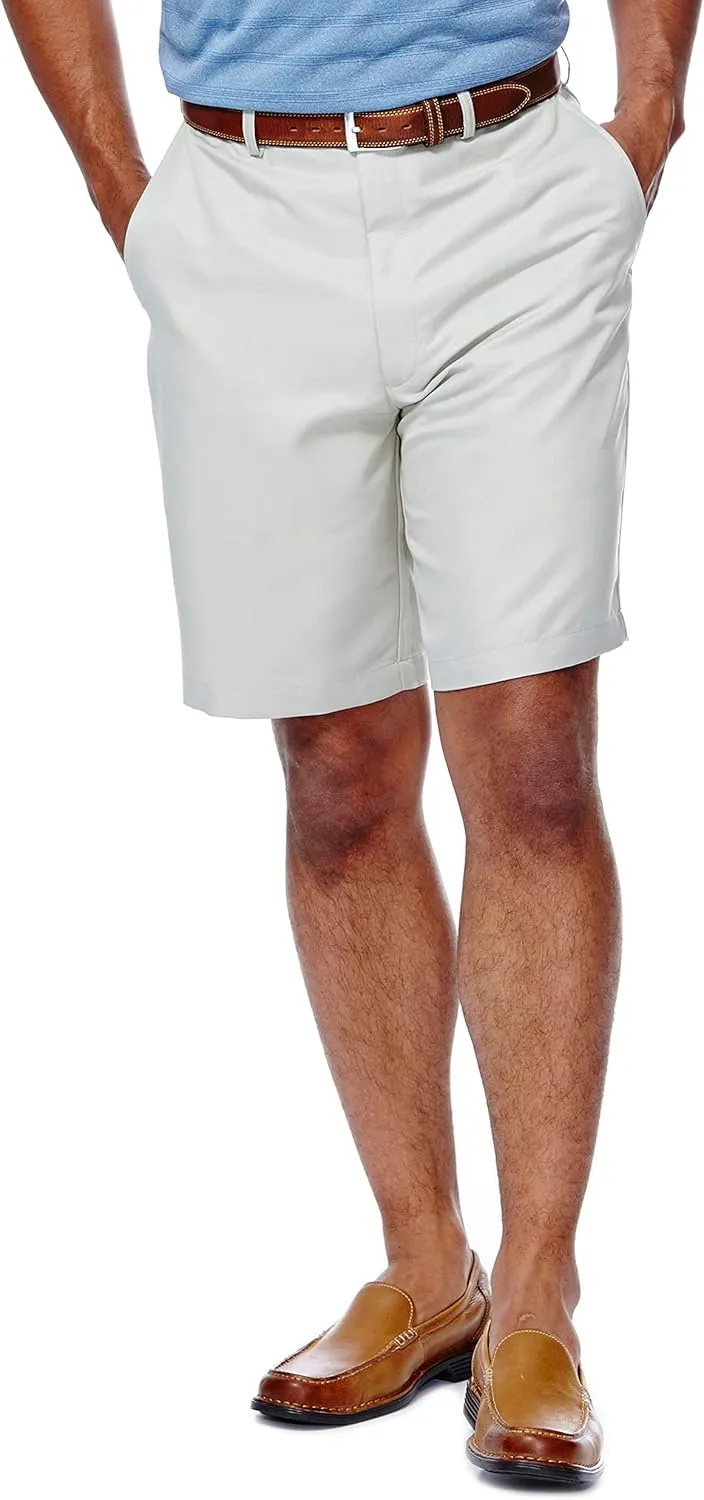 Haggar Men's Cool 18 Classic Fit Expandable Waist Short Regular and Big & Tall Sizes