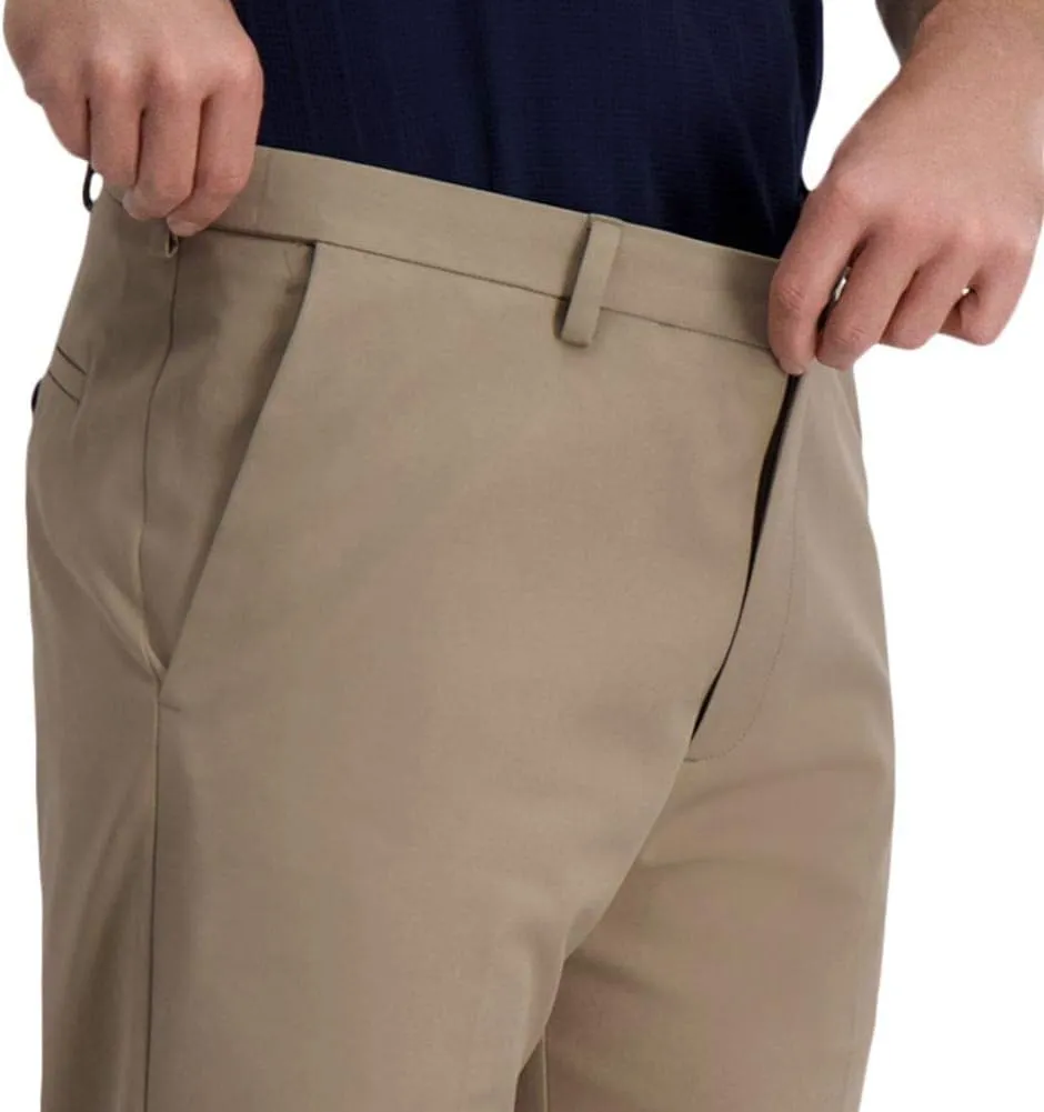 Haggar Men's Cool Right Performance Flex Solid Classic Fit Flat Front Pant (Regular and Big & Tall Sizes)