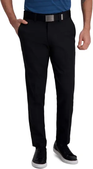 Haggar Men's Cool Right Performance Flex Stria Slim Fit Flat Front Pant