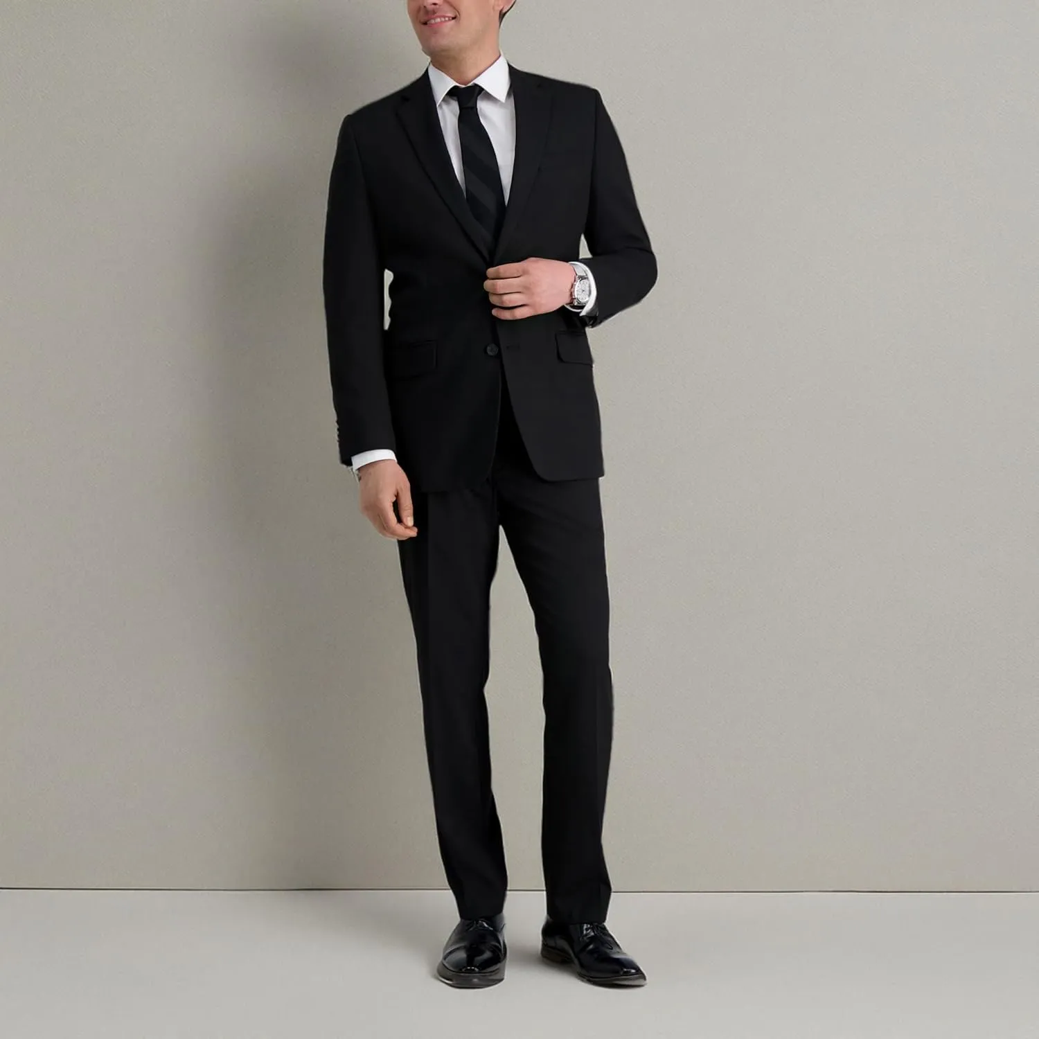 Haggar Men’s JMH Premium Stretch Tailored Fit Suit Separates - Pants and Jackets