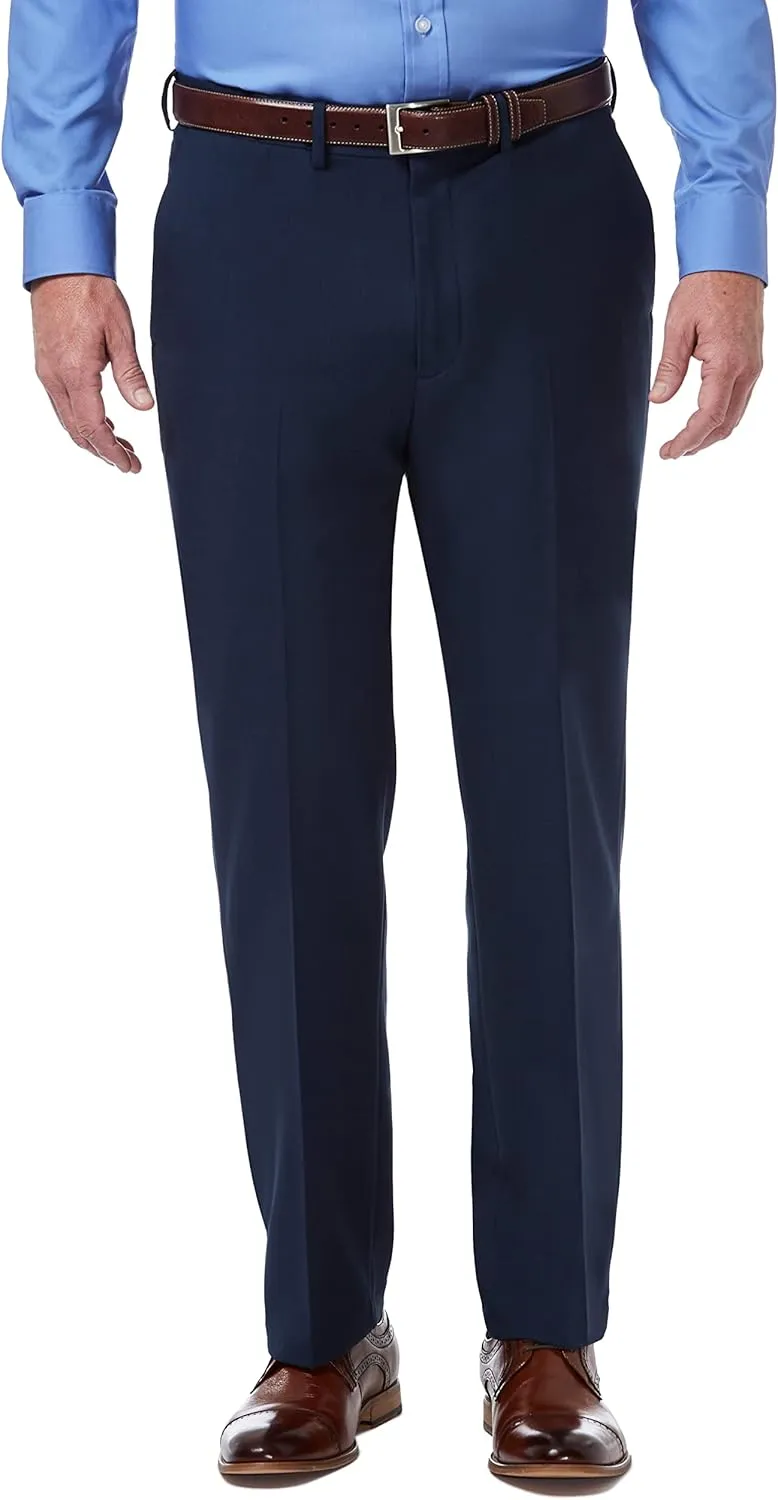 Haggar Men's Premium Comfort Classic Fit Flat Front Dress Pants-Regular and Big & Tall Sizes