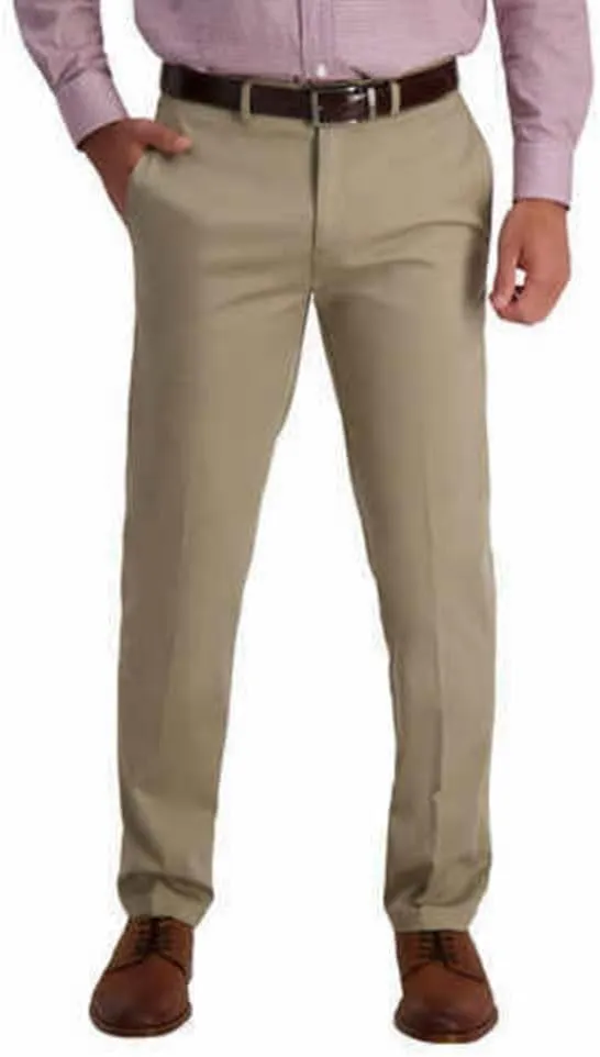Haggar Men's Premium Non Iron Twill Pants (US, Waist Inseam, 32, 32, Regular, Regular, Med Khaki)
