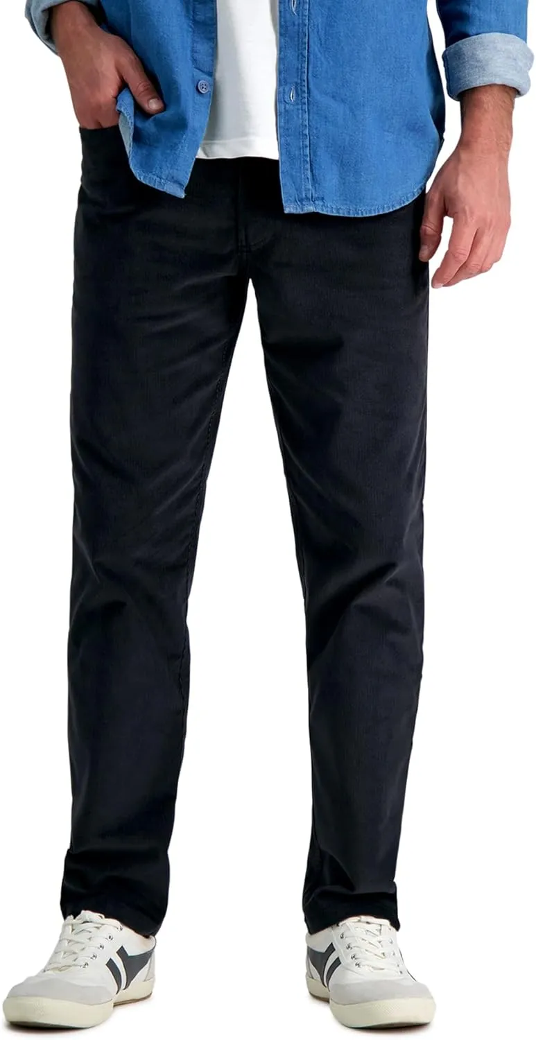 Haggar Mens Straight Fit Stretch Corduroy Pant