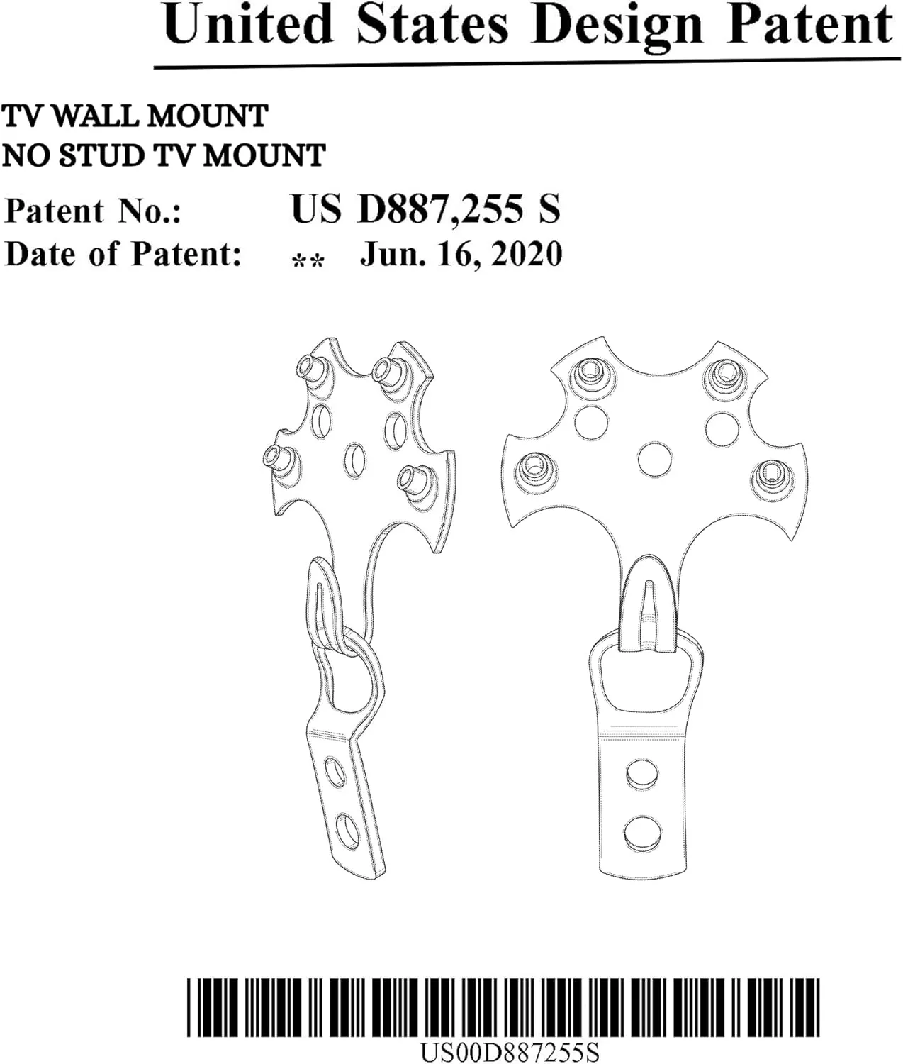 HangSmart TV® Wall Mount NO Stud - Original & Patented Easy Install, DIY for 19-100" TVs, Holds Up to 150LBS, Fits Most LED LCD Flat Screens & Monitors, Includes Hardware