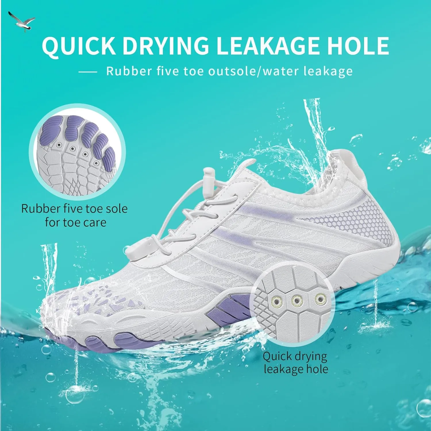 Hike Barefoot Shoes for Women Men, New Barefoot Footwear, Non-Slip Water Shoes,Breathable Non-Slip Footwear Wide Toe