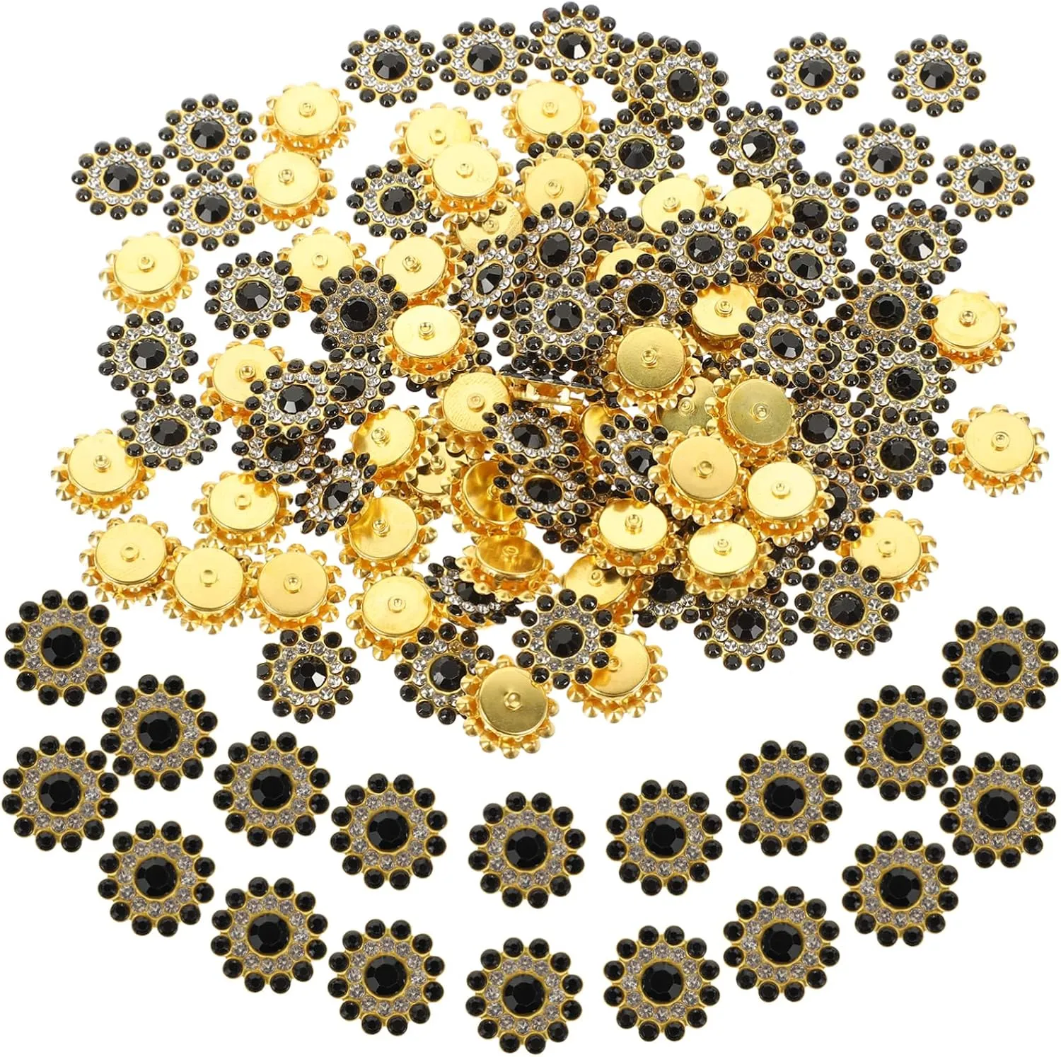 Homoyoyo 1 Flatback Rhinestone Embellishments for DIY Crafts Per Bag for Clothing Accessories and Home Decor Easy to Use No Design
