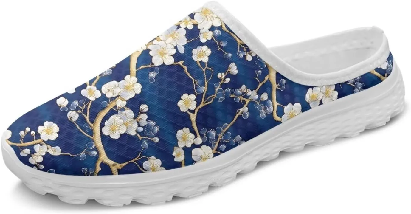 Howilath Women's Sport Mules Tennis Shoes Slip on Garden Shoes Loafers Fashion Backless Sneakers for Street Style Outdoor