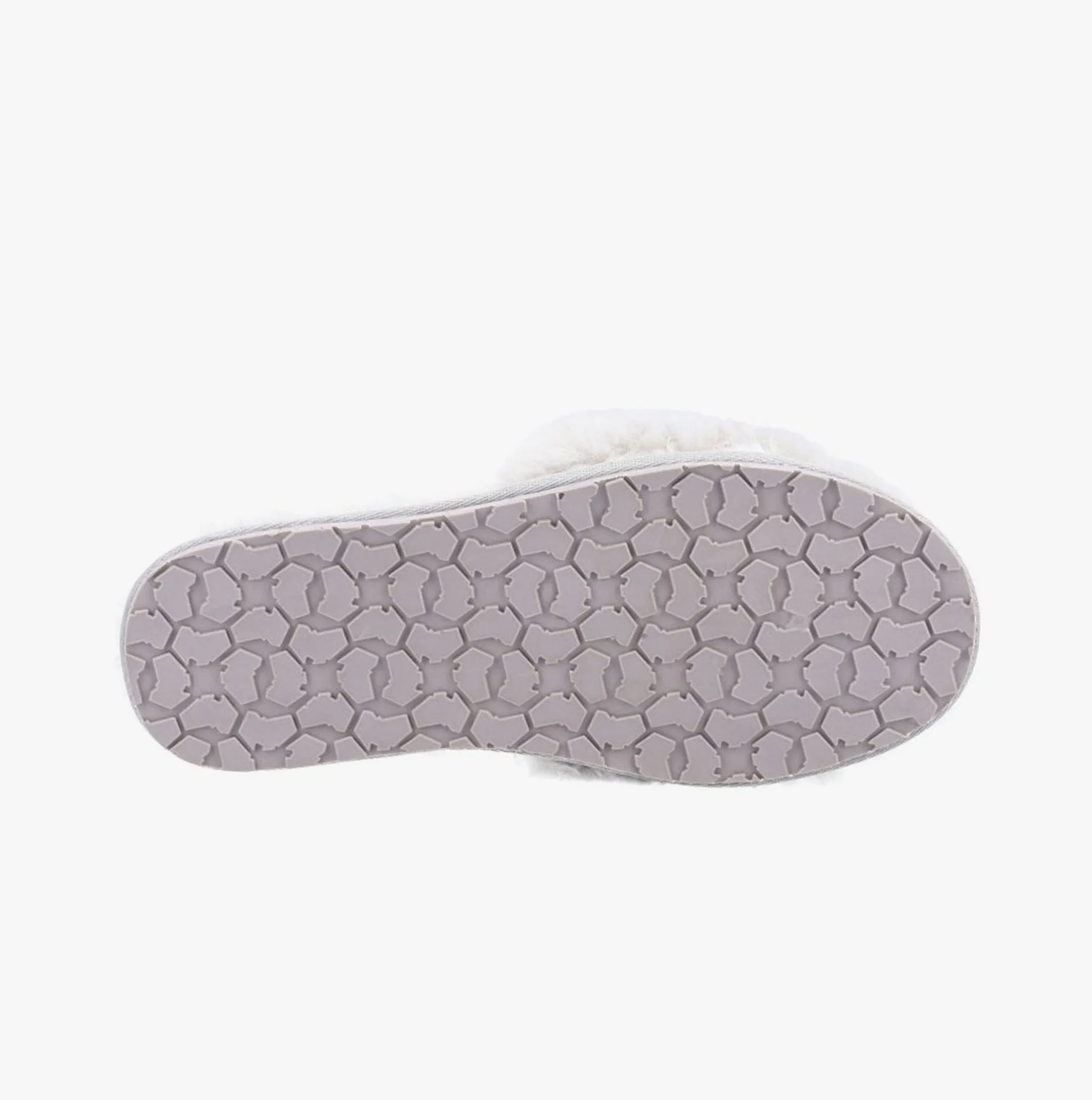 Hush Puppies PRUE Womens Faux Fur Slippers Grey