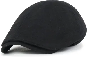 ililily Flat Cap Vintage Cabbie Hat Gatsby Ivy Irish Hunting Newsboy Stretch-fit