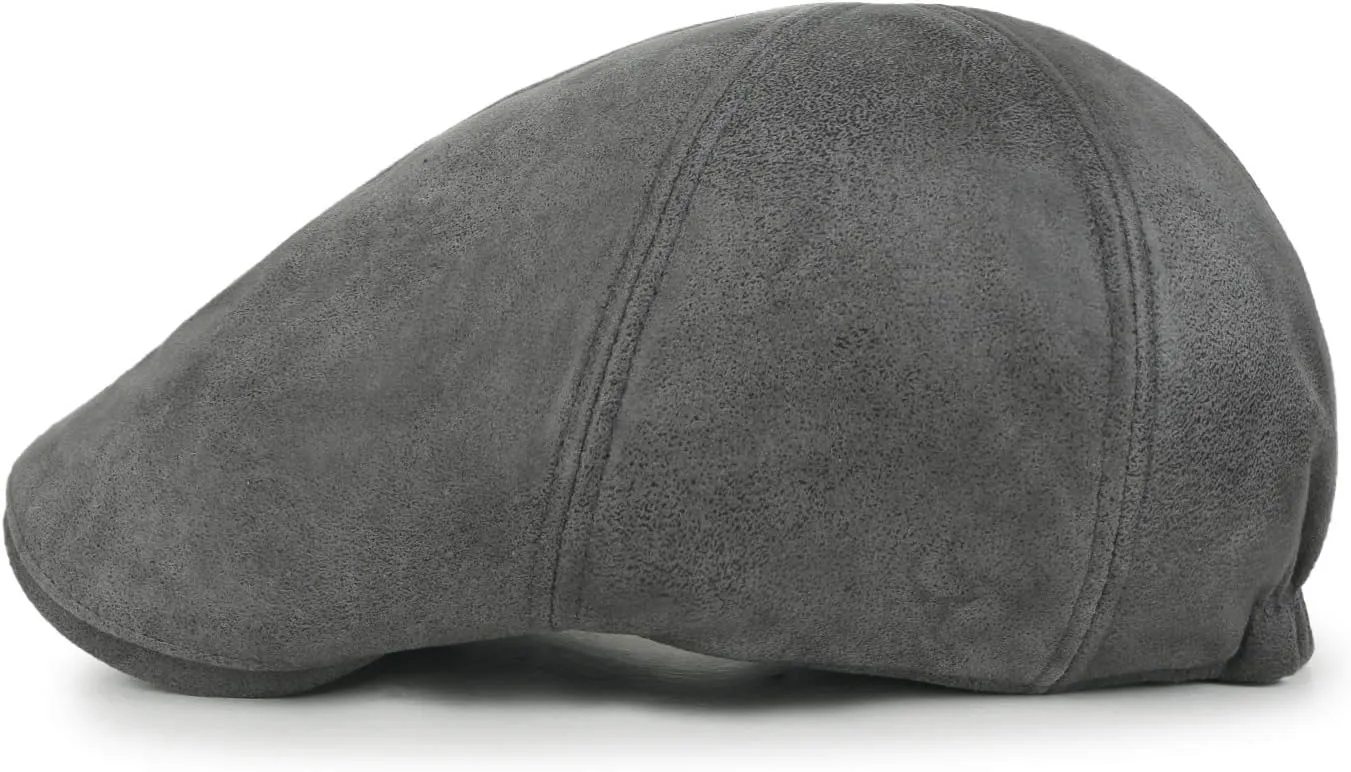 ililily Flat Cap Vintage Cabbie Hat Gatsby Ivy Irish Hunting Newsboy Stretch-fit