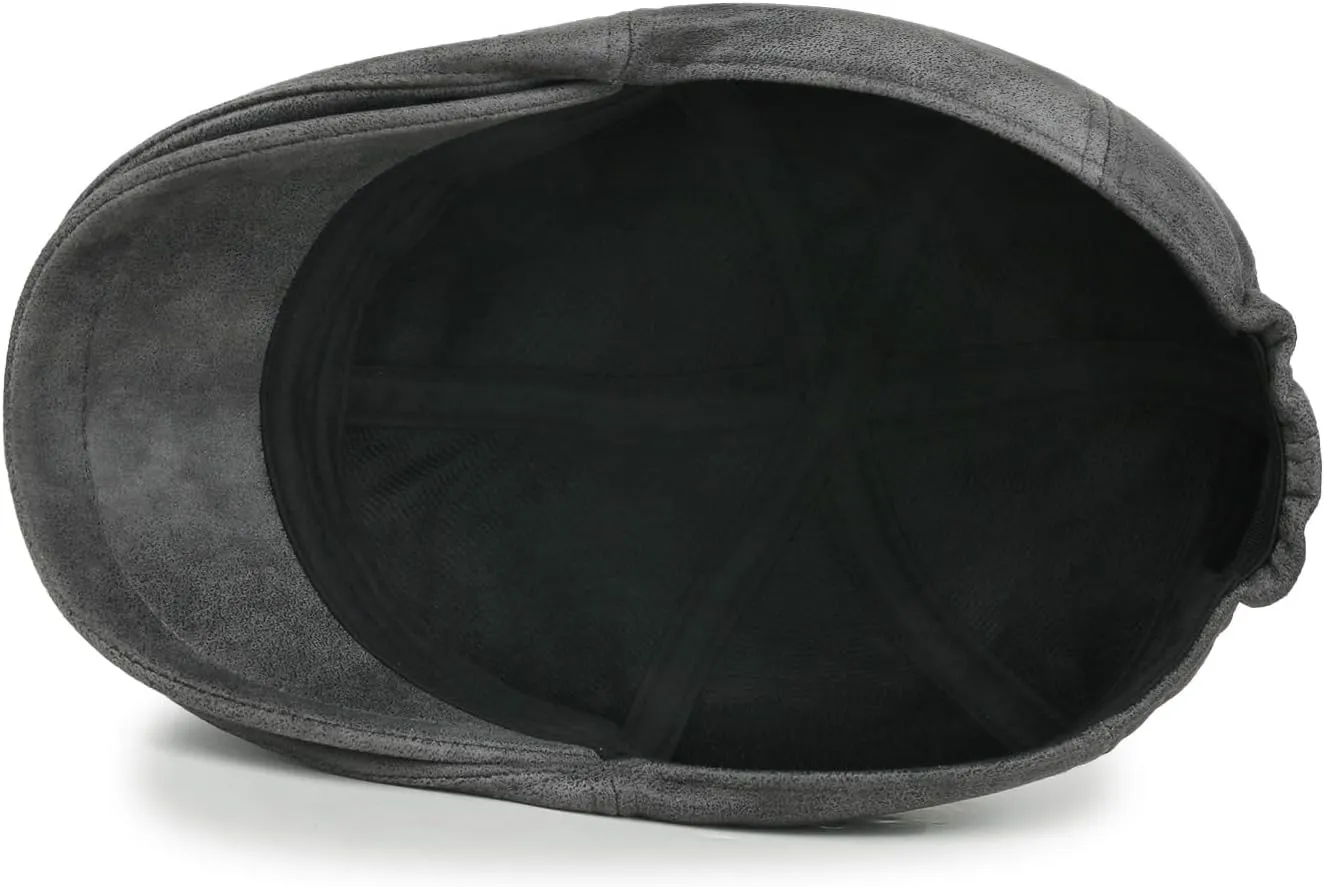 ililily Flat Cap Vintage Cabbie Hat Gatsby Ivy Irish Hunting Newsboy Stretch-fit