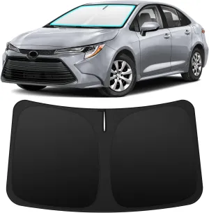 INSAUTO Foldable Windshield Sun Shade for Toyota Corolla 2019-2025 (Corolla Cross Not Fit), Heat & UV Protection Car Sunshade with Storage Bag, Keep Interior Cool & Easy Installation